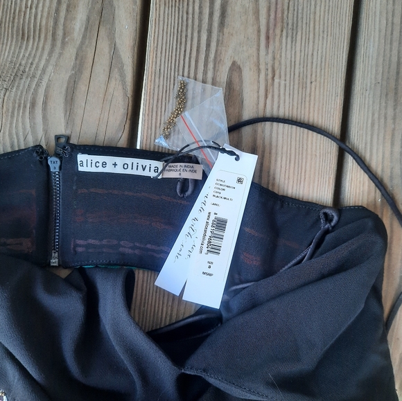 alice + olivia Loralee Embroidered Fitted Minidress - Picture 8 of 8